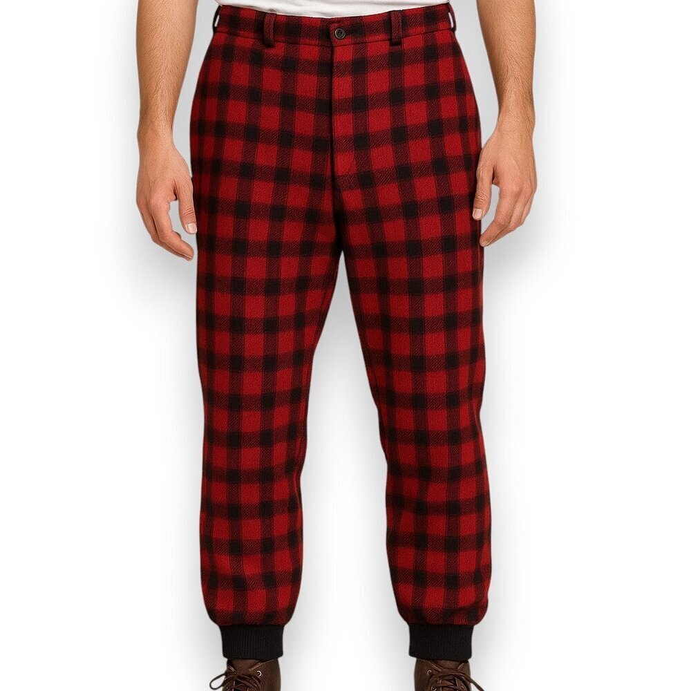 Vintage WOOLRICH Buffalo Plaid Mackinaw Wool Outdoor Pants